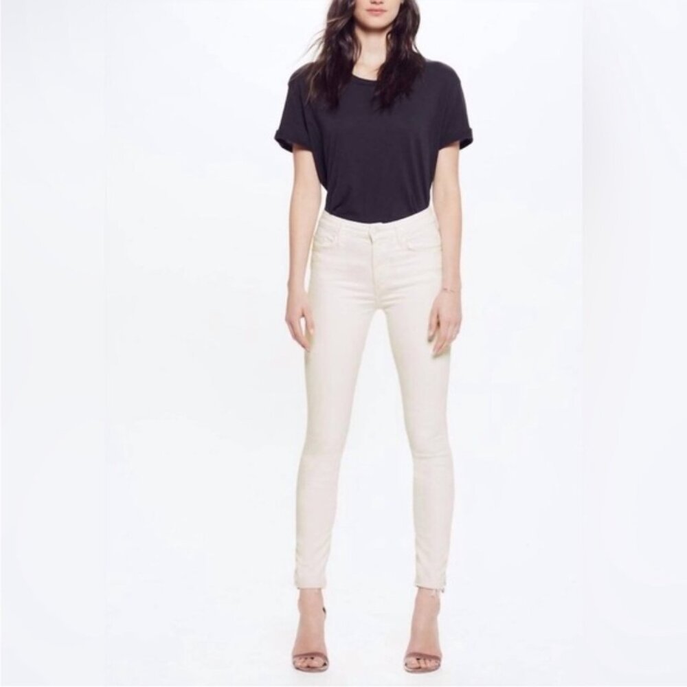 MOTHER DENIM - High Waisted Looker - Ankle Fray, Wash - Whipping the Cream 28